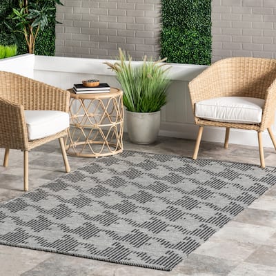 Nuloom Resi Geometric Striped Indoor/Outdoor Area Rug