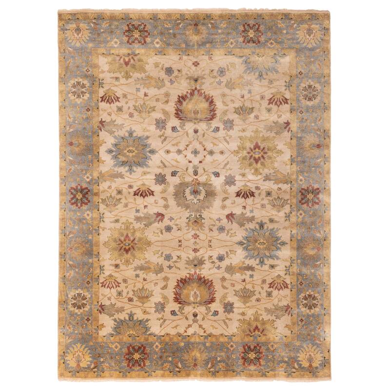 ECARPETGALLERY Hand-knotted Jules Serapi Beige, Ivory Wool Rug - 8'11 x 11'10