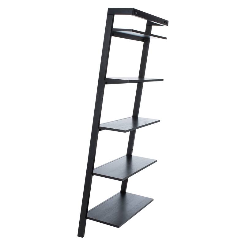 SAFAVIEH Babs 5-Tier Leaning Etagere Bookcase - 31.5" W x 11" L x 72.4" H - 31Wx11Dx72H