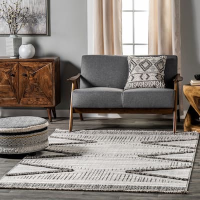Nuloom Lyla Modern Geometric Tassel Area Rug