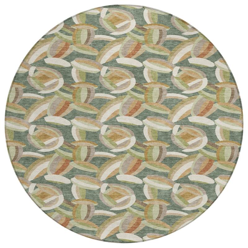 Machine Washable Indoor/ Outdoor Modern Heli Chantille Rug