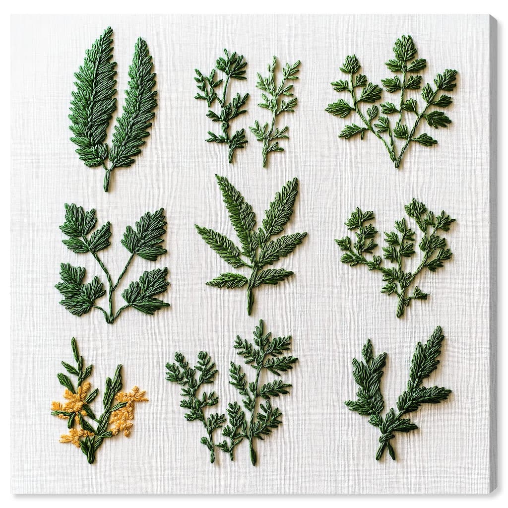 Stitched Sprout I Canvas by Art Remedy, Gallery Wrapped