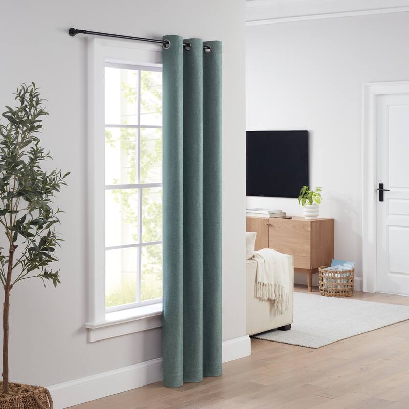 Eclipse Somerton 3/4" Industrial Pipe Blackout Wrap Curtain Rod