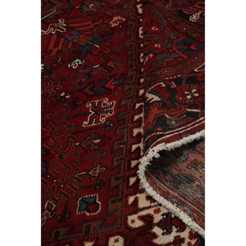 Hand Knotted Oriental 100% Wool Carpet Traditional Medallion Red Heriz Area Rug - 12' 10'' X 9' 11''