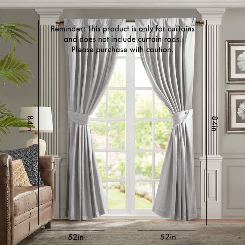 Pleat Curtain Panel with Tieback