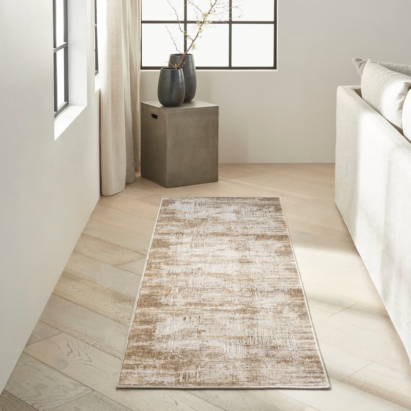 Calvin Klein CK078 Summit Mocha Ivory Multi-toned Indoor Rug