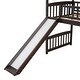 preview thumbnail 18 of 25, Wooden Twin Size House-shaped Loft Bed with Slide, Ladder and Guardrails