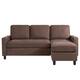 Futzca Modern L-shaped Convertible Sectional Sofa w/ Reversible Chaise