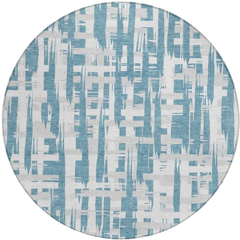 HomeRoots Striped Transitional Rectangle Outdoor Rug