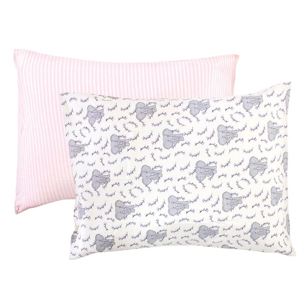 slide 1 of 1, Touched by Nature Baby Girl Organic Cotton Toddler Pillowcase, Girl Elephant, One Size - Girl Elephant Girl Elephant - One Size