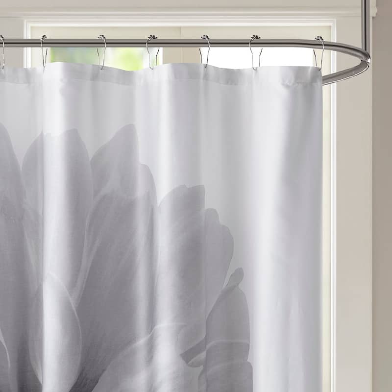 Printed Floral Cotton Shower Curtain
