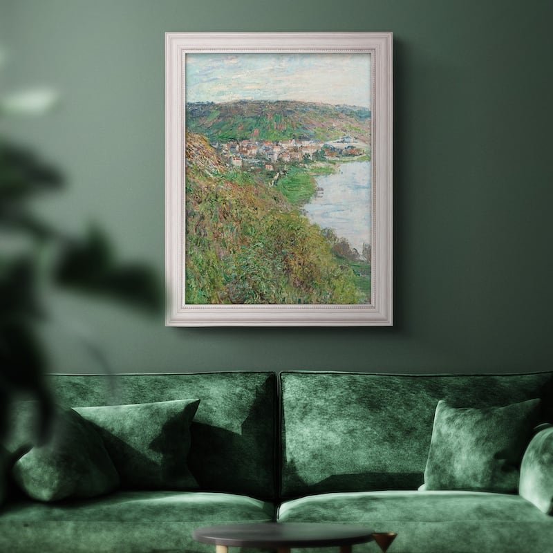 View of Vétheuil Premium Framed Canvas- Ready to Hang