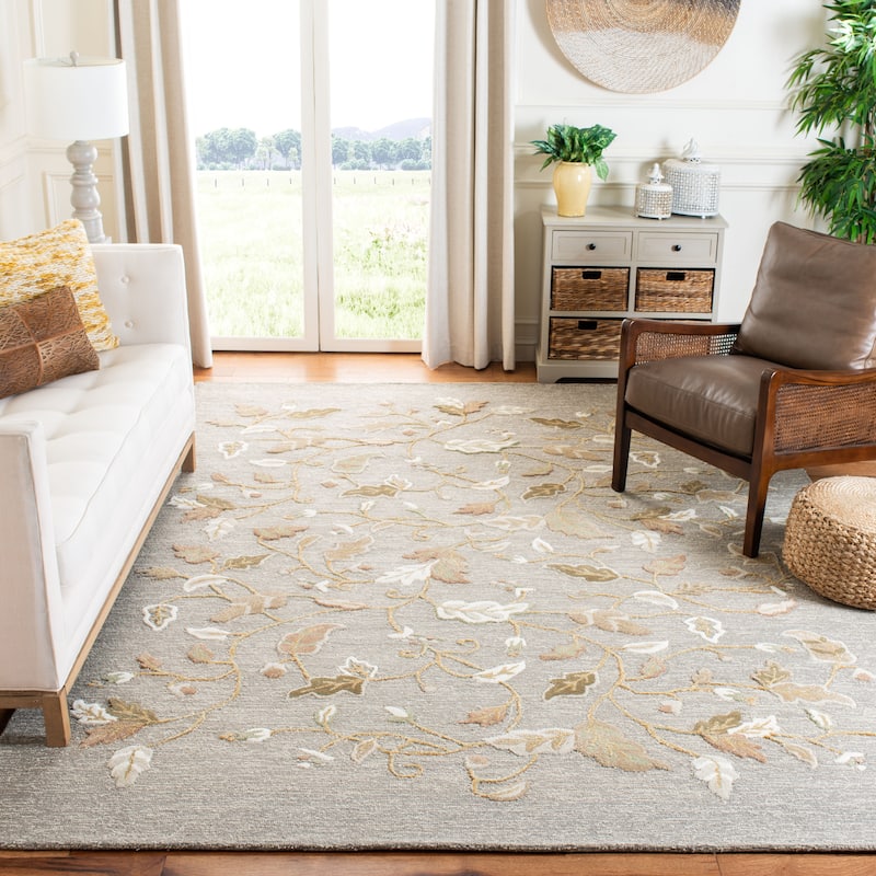 Martha Stewart by SAFAVIEH Autumn Woods Wool/Viscose Rug - 9'6" x 13'6" - Grey