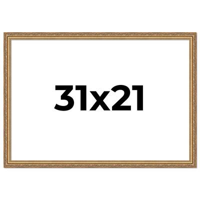 31x21 Frame Red Solid Wood Picture Frame Width 1.75 Inches | Interior Frame Depth 1 13/16 Inches