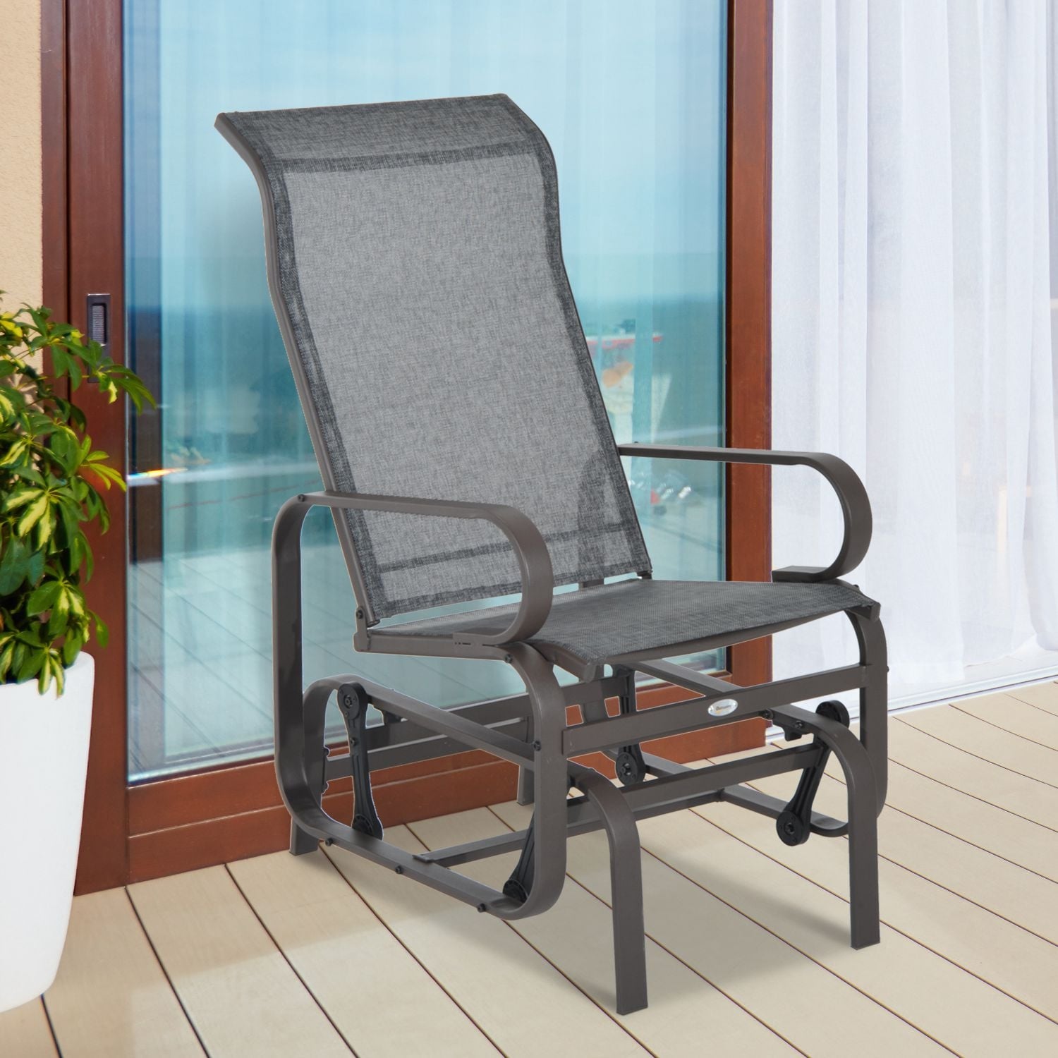 Kimberly rocking glider bench with cushions sales