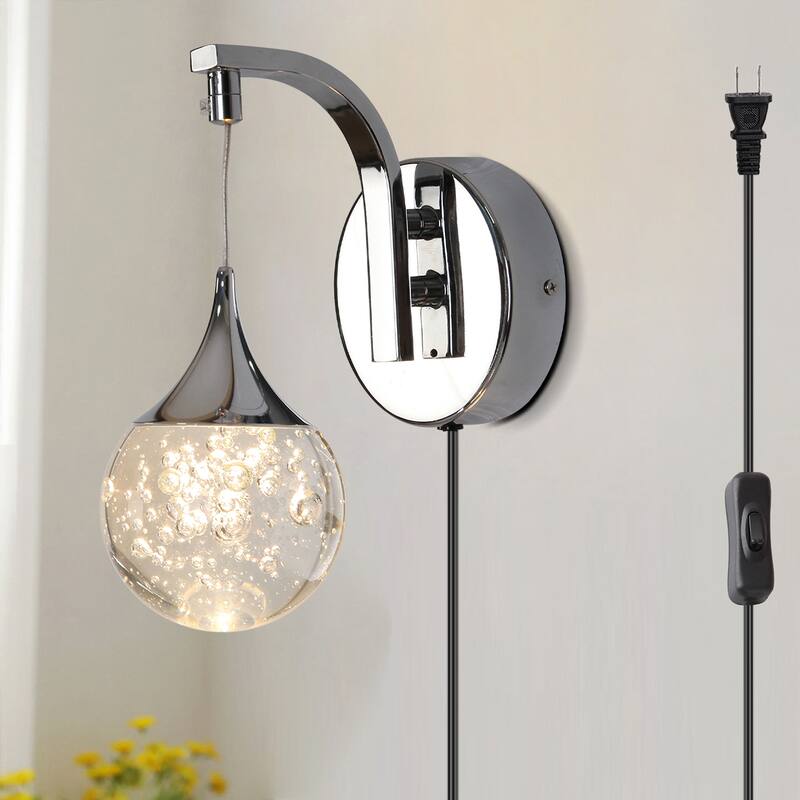 LED Wall Lights Plug in Wall Sconce Crystal Wall Sconces - N/A