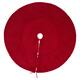 Glitzhome 52"D Knitted Polyester Christmas Tree Skirt - Red