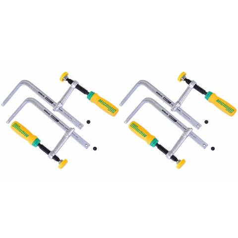 Microjig Matchfit Dovetail Clamps with Soft-Grip Handle (4 Pack) - Silver