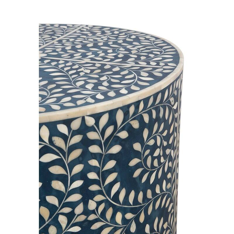 Furniture Classics Shell and Bone Inlay Blue Resin Parkview Coffee Table