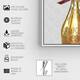 Oliver Gal 'Italian Champagne Ribbon II' Fashion Gold Wall Art Canvas ...