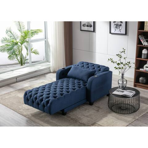 40.16" Wide Tufted Lounge Chaise