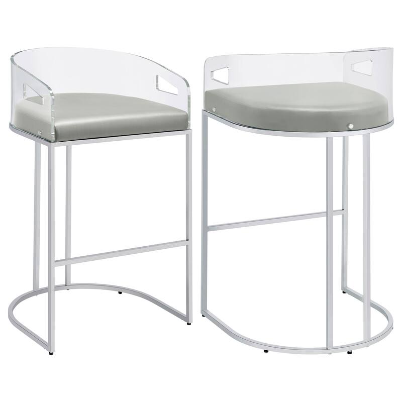 Thermosolis Clear Acrylic Chair Chrome (Set of 2)