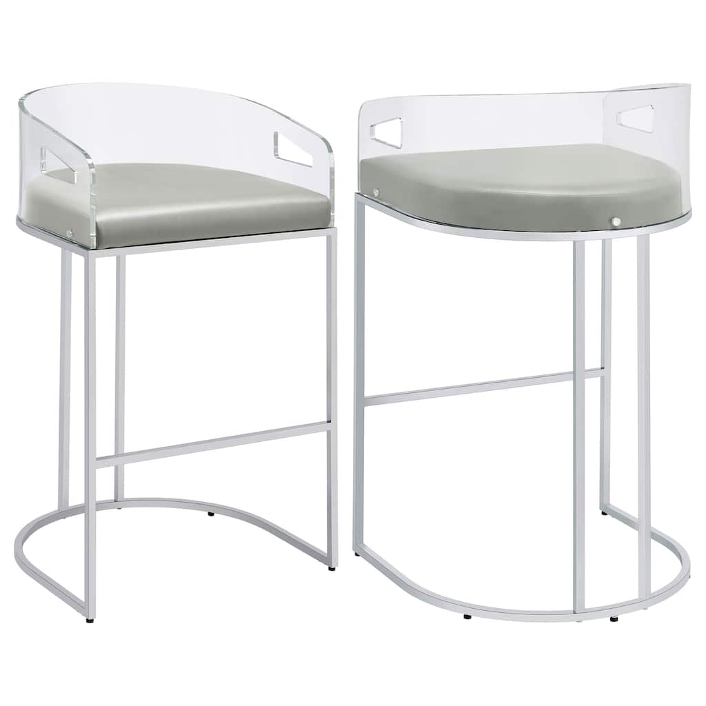 Thermosolis Clear Acrylic Chair Chrome (Set of 2)