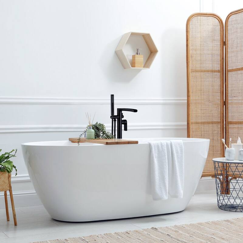 WOWOW Single Handle Freestanding Tub Faucet with Hand Shower