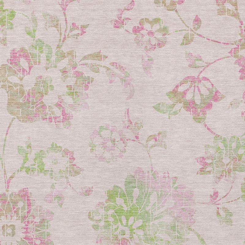 HomeRoots Floral Transitional Rectangle Outdoor Rug