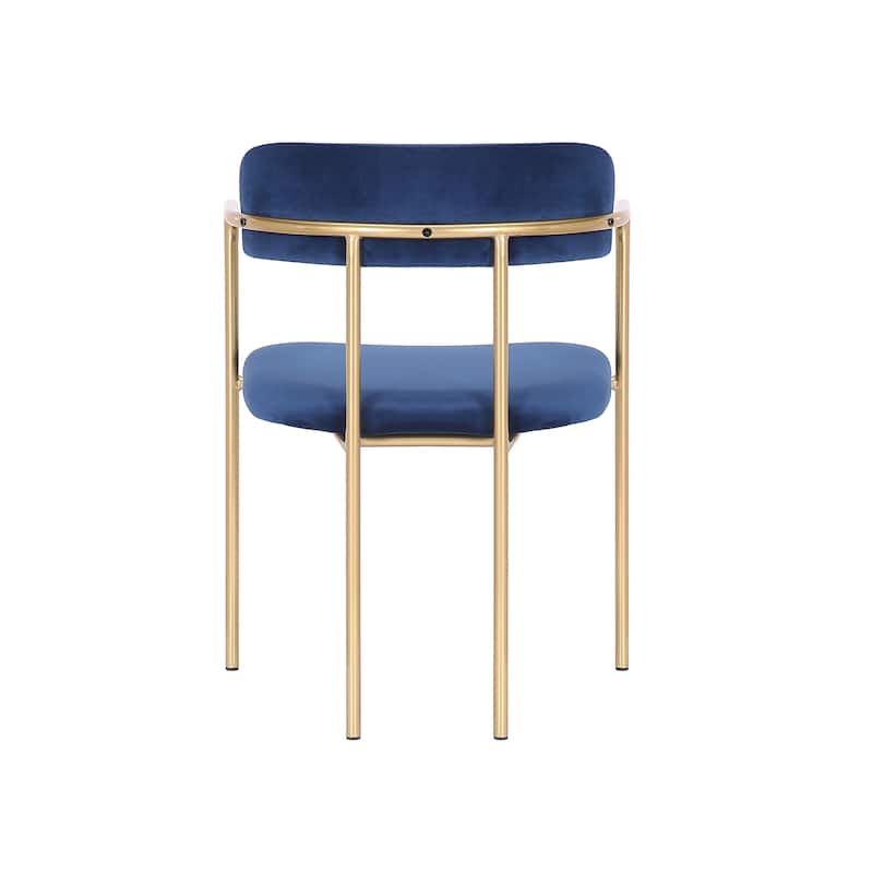 Porthos Home Eder Dining Chairs Set of 2, Velvet, Gold Chrome