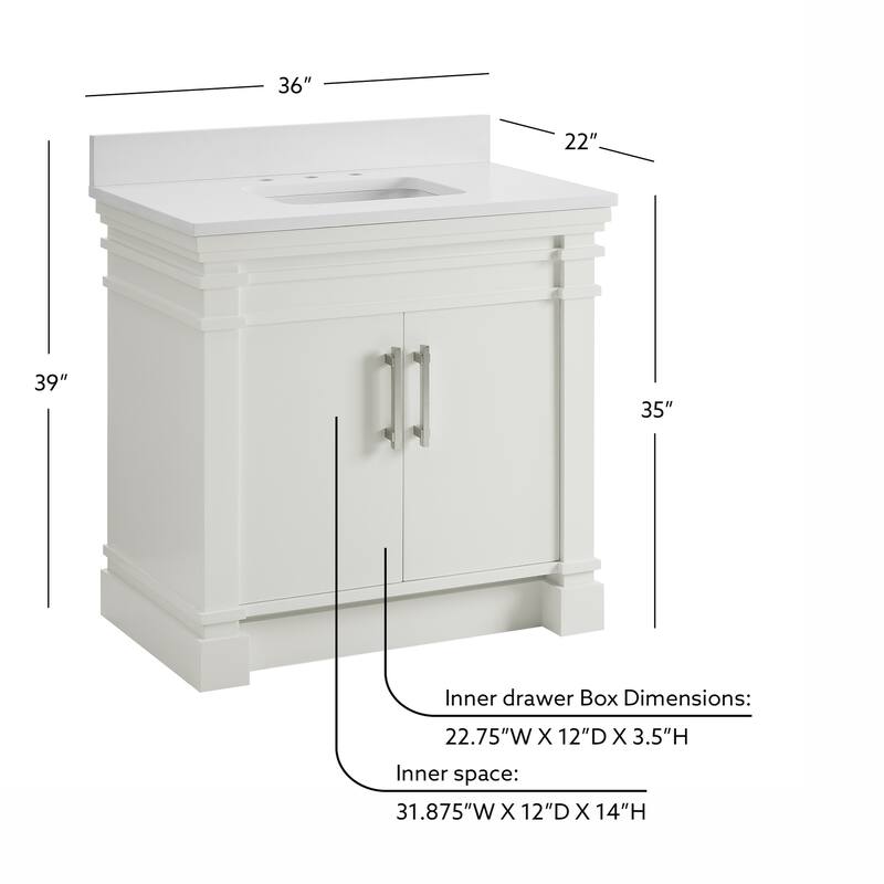 Frank Lloyd Wright USONIA® Harmony 36-inch Wood Sink Vanity