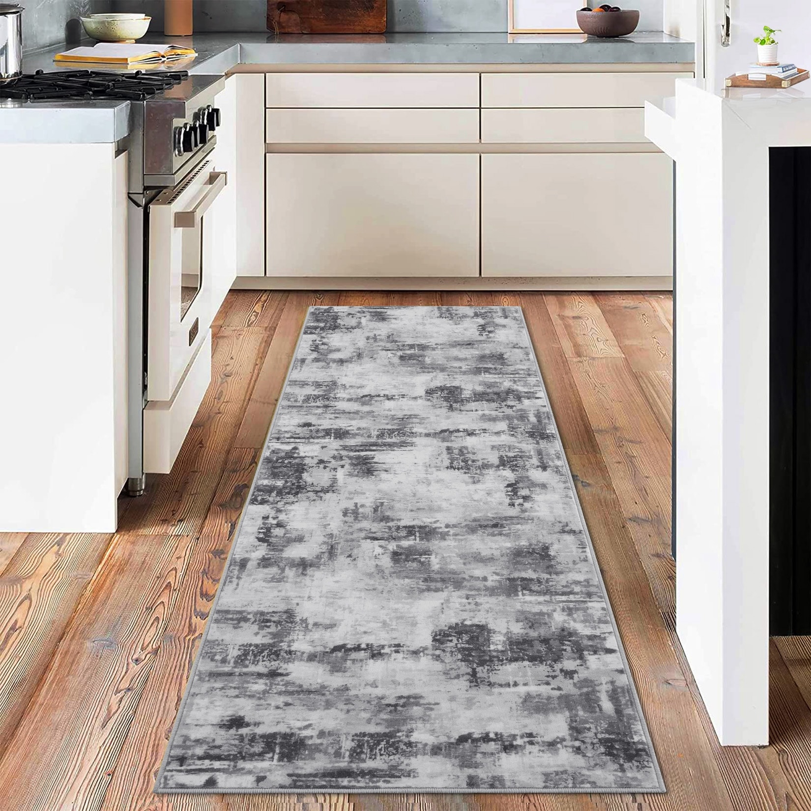 Area Rug Washable Non-Shedding Abstract Rug Soft Non-Slip Rug for Living Room Dining Room Indoor