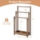 preview thumbnail 3 of 8, Gymax 3-Bar Freestanding Towel Rack w/ Bottom Storage Shelf