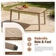 preview thumbnail 9 of 12, Outdoor Dining Set 7-Piece Acacia Wood Patio Rope-Woven Arm Chair and Dining Table with Umbrella Hole