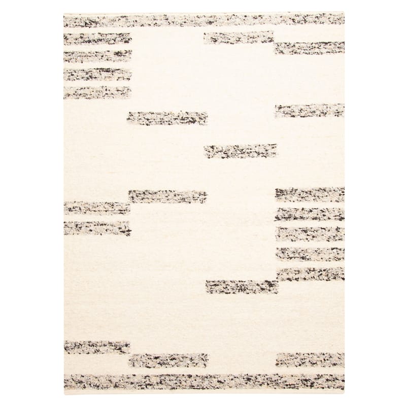 ECARPETGALLERY Braid weave Sienna Black Wool Rug - 5'7 x 7'2