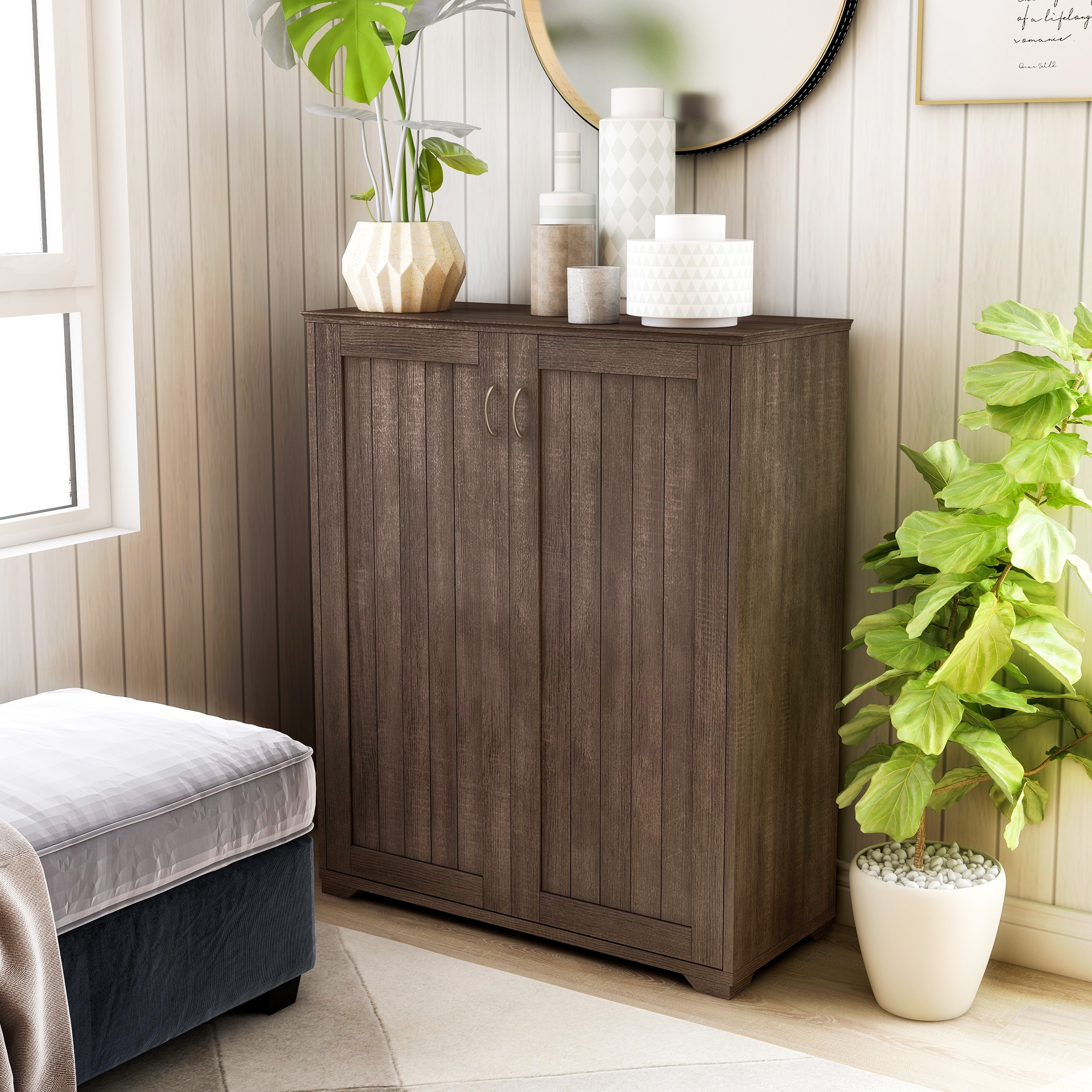 Mistana 20 pair best sale shoe storage cabinet