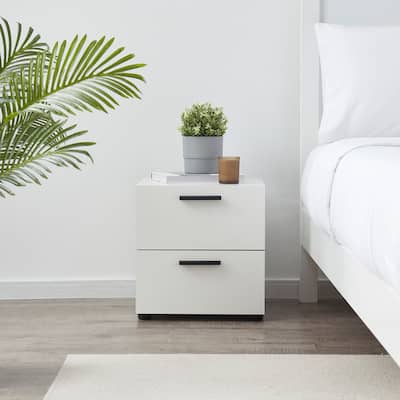Nestl 2 Drawer Wooden NightStand - 2 Pack