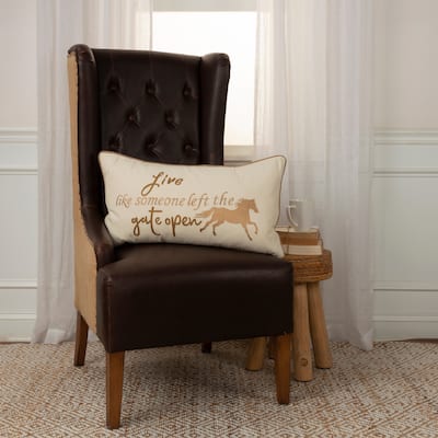 Rizzy Home Live Like Someone Left the Gate Open Throw Pillow Cover