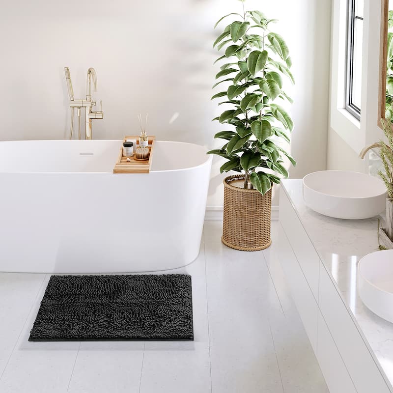 Empyrean Non-Slip Super Plush Chenille Bathroom Rugs