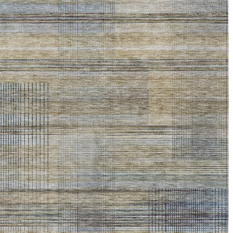 HomeRoots Striped Transitional Rectangle Outdoor Rug