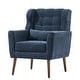 preview thumbnail 27 of 44, Linen Fabric Lounge Wingback Chairs Modern Accent Chair