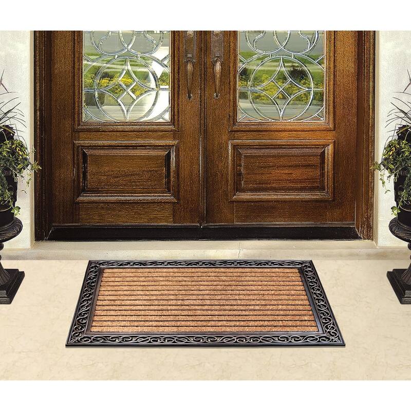 A1HC Natural Rubber And Coir Molded Hand-finished Doormat 30"X48"
