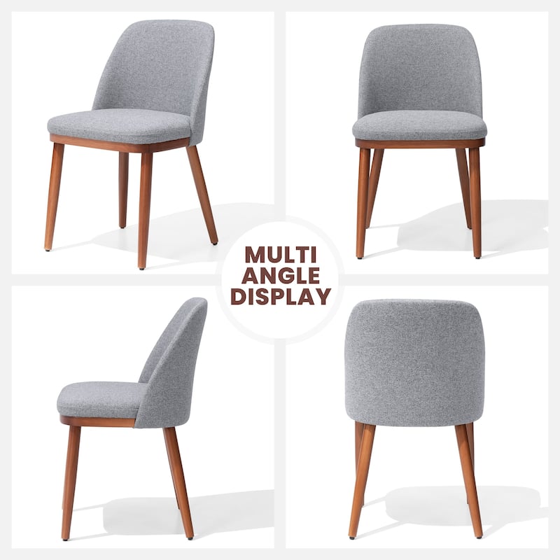 Crestlive Products Upholstered Wood Dining Chairs with Wood Legs