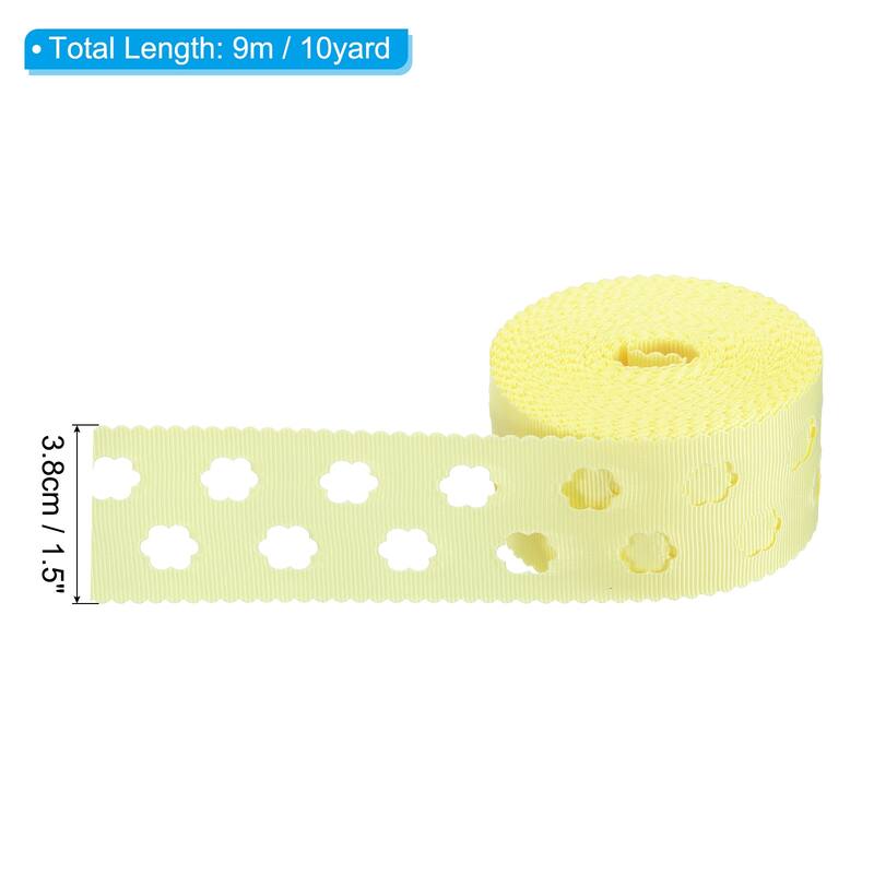 10 Yard x 1.5" W Grosgrain Ribbon Craft Strip with Hollow Cloud