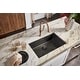 preview thumbnail 7 of 7, Ruvati 27-inch Undermount Gunmetal Black Stainless Steel Kitchen Sink 16 Gauge Single Bowl - 8' x 11'