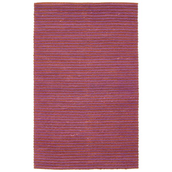 slide 1 of 9, ECARPETGALLERY Braid weave Sienna Purple Wool Rug - 5'1 x 8'0 Purple - 5'1 x 8'0