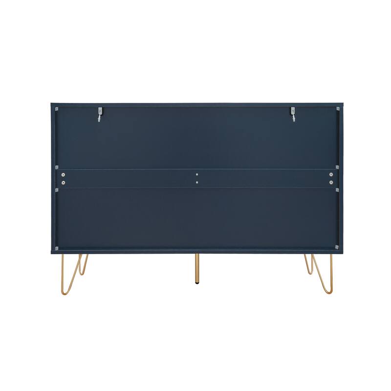Modern 6 Drawer Dresser, Modern Dresser with Metal Handles