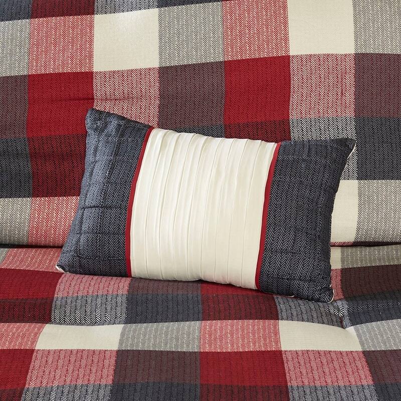 GDF Studio - Herringbone 7-Piece Comforter Set with Decorative Pillows