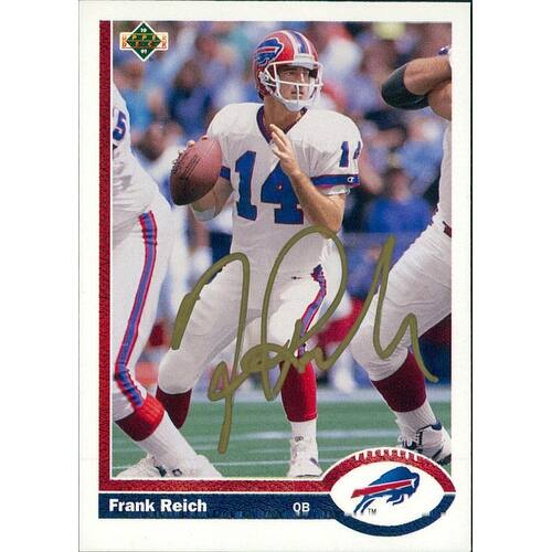 Shop Signed Reich Frank Buffalo Bills 1991 Upper Deck Football