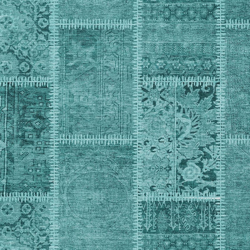 HomeRoots Patchwork Transitional Rectangle Outdoor Rug